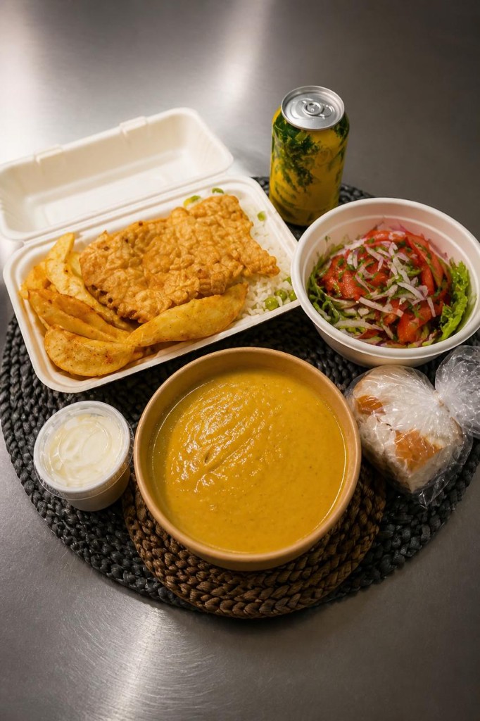 Menú ejecutivo de pescado frito